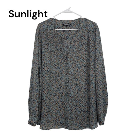 Zac & Rachel Womens Plus Size 3X Floral Long Sleeve Button Up  Top Blouse - Picture 1 of 13